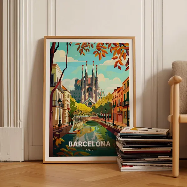 Barcelona Home Decor Travel Poster