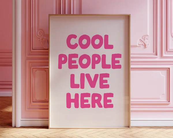 Cool People Live Here Typography Art Print