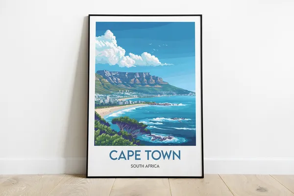 Cape Town South Africa Travel Poster Print