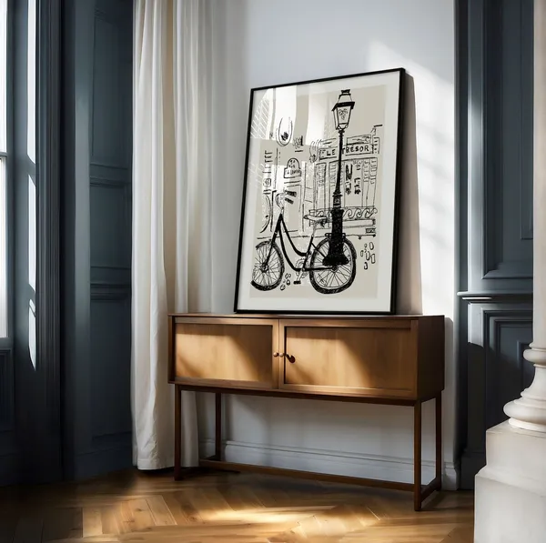 Le Tresor Paris Minimalist Travel Poster, French Art
