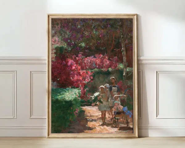 Vintage Flower Painting Rustic Country Art Print