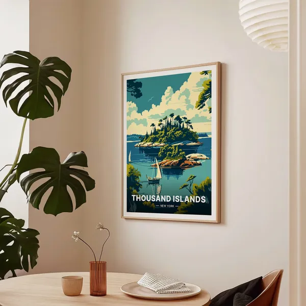 Thousand Islands New York Travel Poster