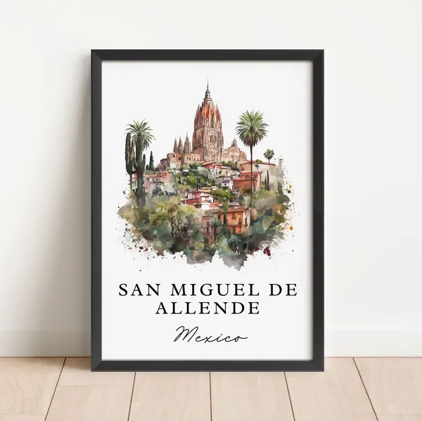 San Miguel De Allende Travel Poster, Custom Text