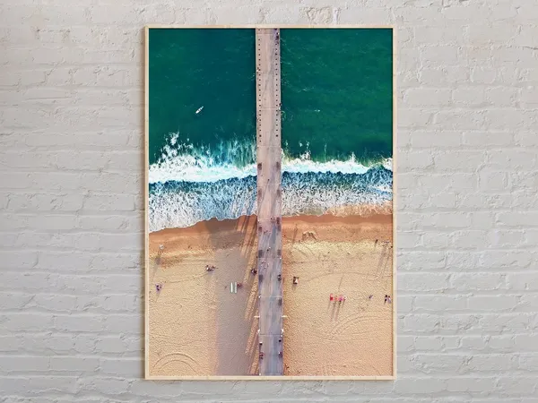 Hermosa Beach Real Photo Art Print, California