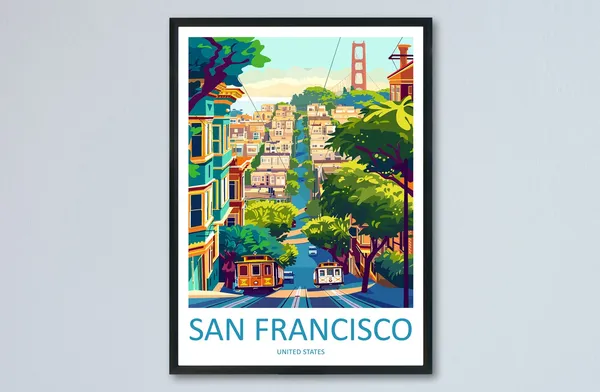 San Francisco Wall Hanging Home Dcor Wall Art Print