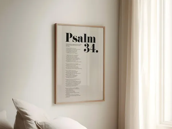 Psalm 34 Taste And See Bible Verse Wall Art Print