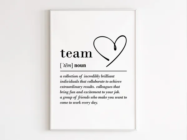 Team Definition Art Print, Bestie Farewell Gift