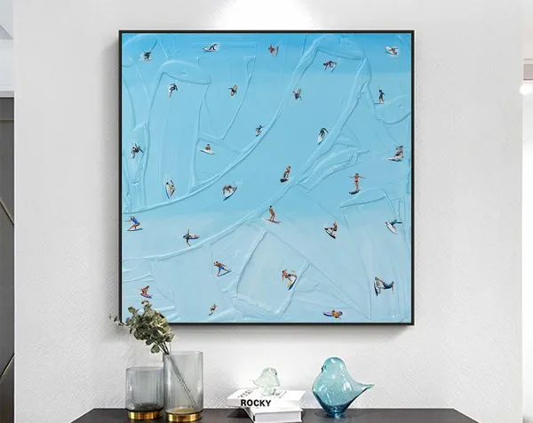 Happy Coast Personalized Beach Scene Art Print