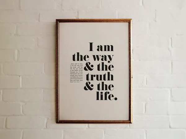 John 14:6 Bold Christian Scripture Wall Art Print