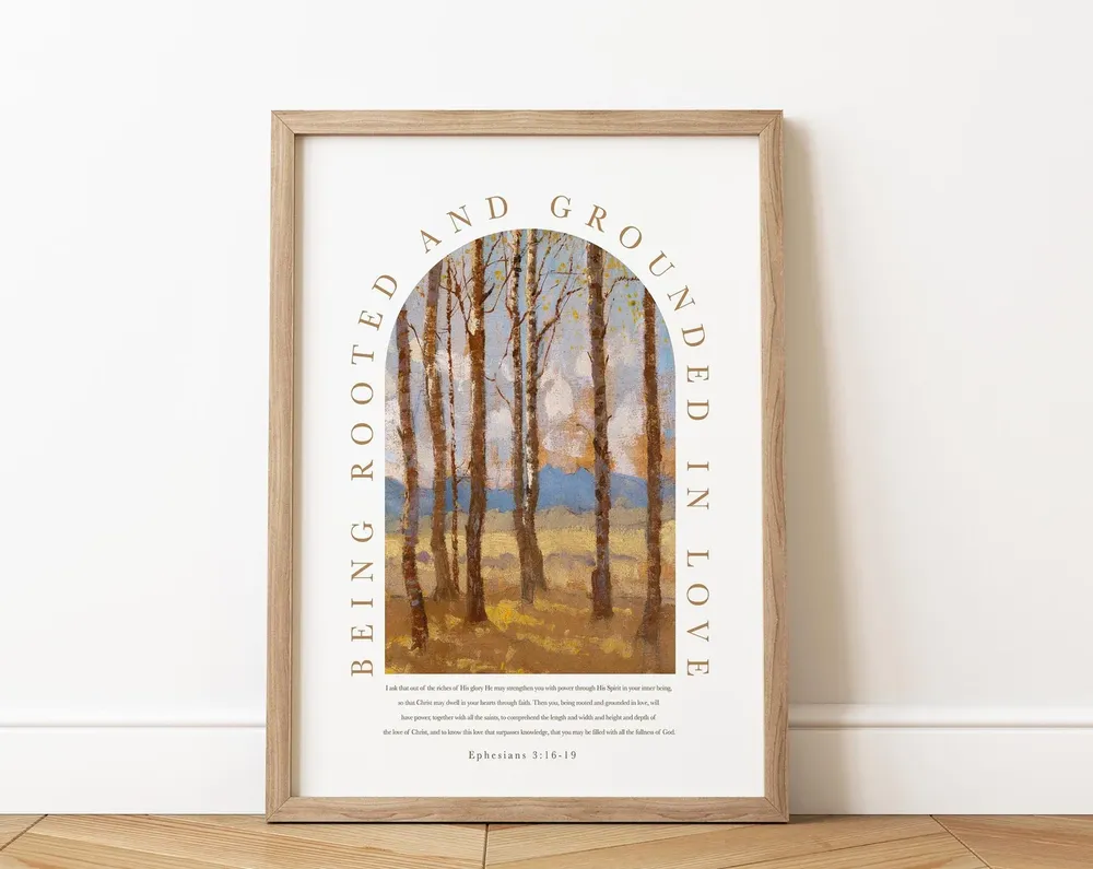 Ephesians 3:16-19 Scripture Art Print, Prayer of Love