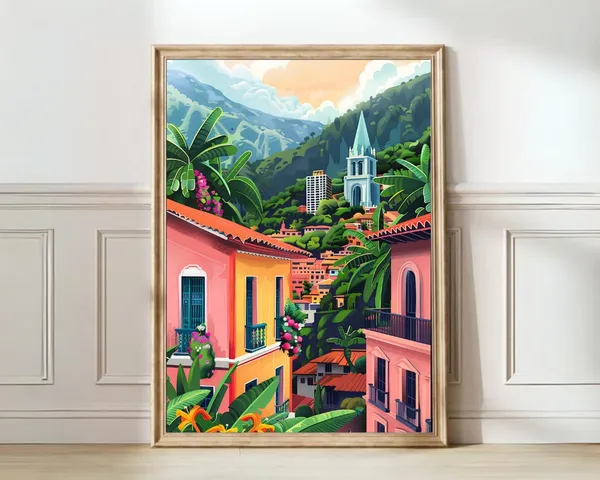 Bogota Travel Poster, Colombia Illustration Print