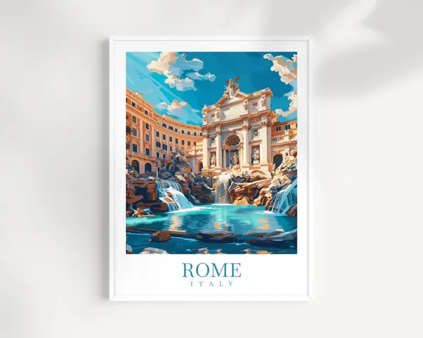 Rome Travel Print, Italy Travel Poster Art