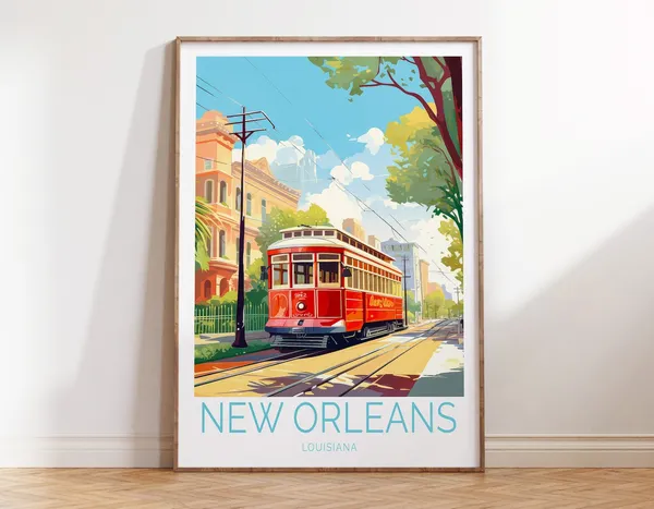 New Orleans Travel Poster, Louisiana Travel Poster