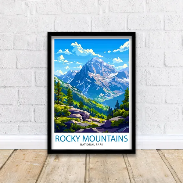 Rocky Mountain National Park Travel Poster, Wall Decor