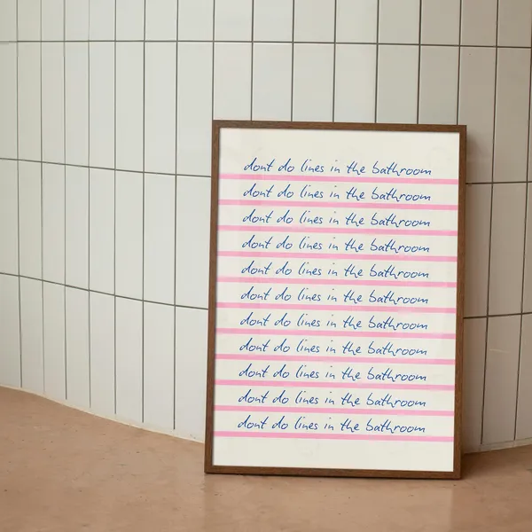 Bathroom Toilet Retro Wall Art Print