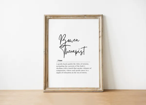 Bowen Therapist Definition Poster, National Doctors Day