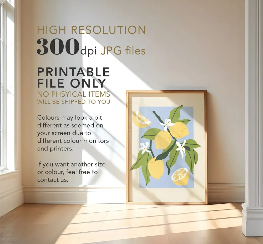 Lemons Fruit Market Kitchen Poster Print - Image 4