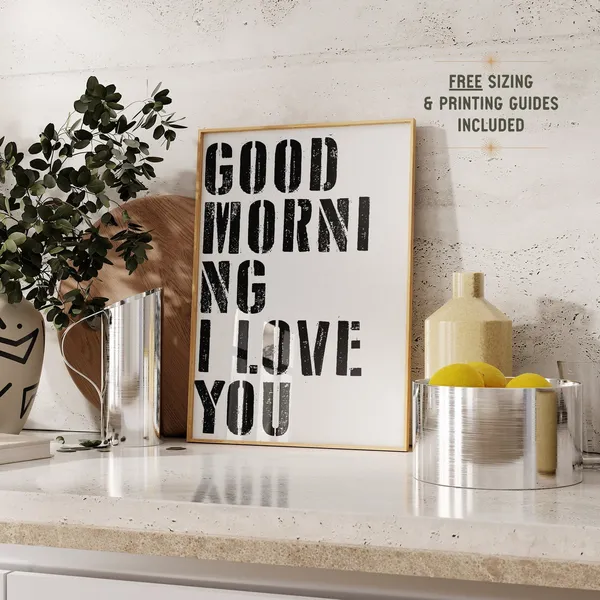 Coffee Bar Good Morning Minimalist Typography Poster