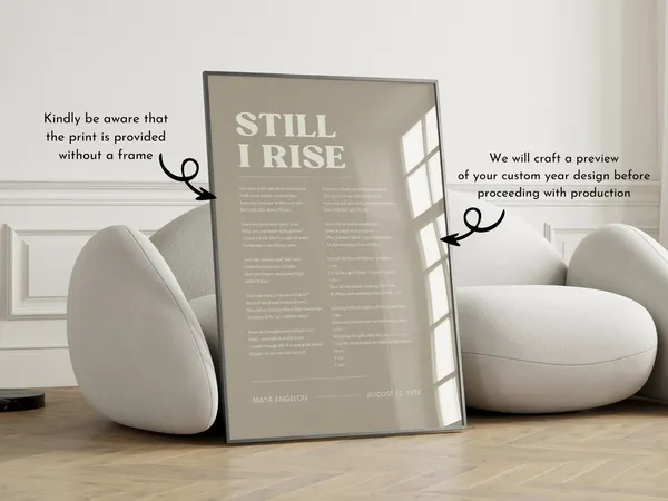 Custom Poem Print, Personalised Typography Poster