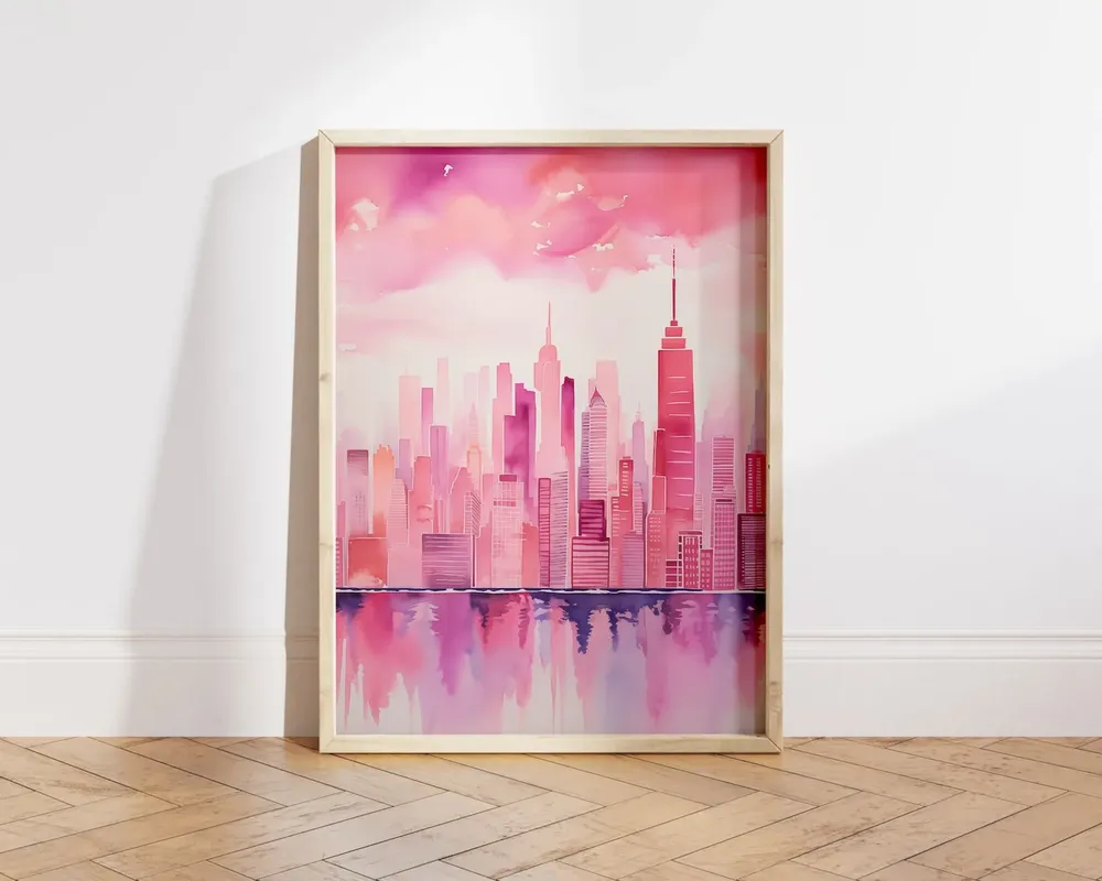 New York Manhattan Travel Print Poster