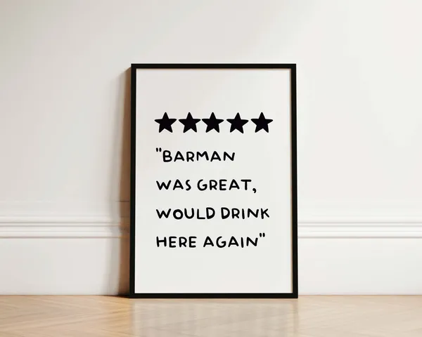 Barman Was Great 5 Star Kitchen Review Quote