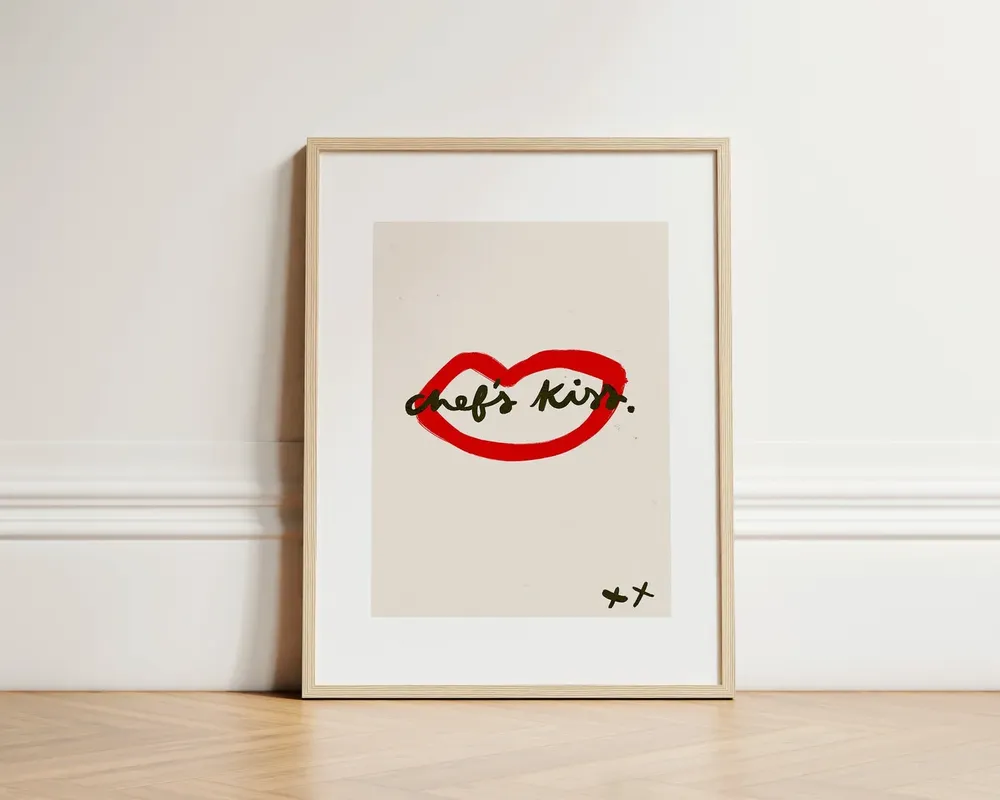 Chef's Kiss Kitchen Wall Art Print