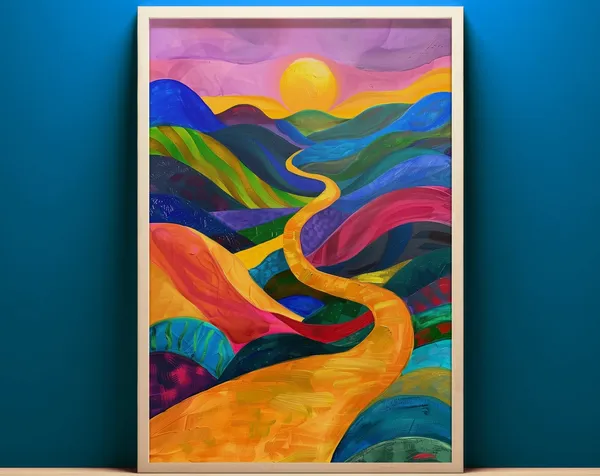 Surrealist Art Deco Landscape Print, Eclectic Decor