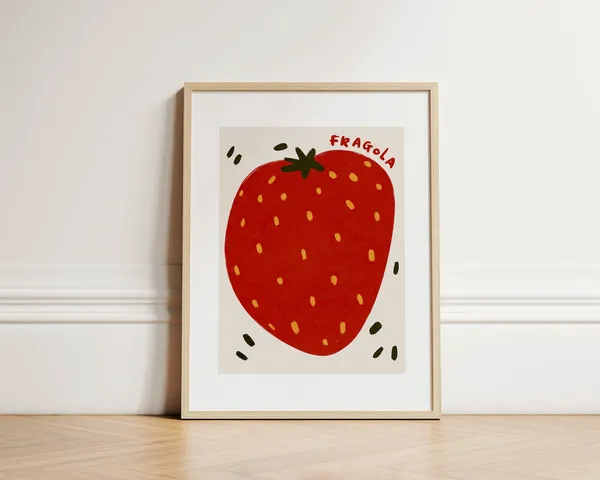 Fragola Kitchen Wall Art Poster, Trendy Gallery