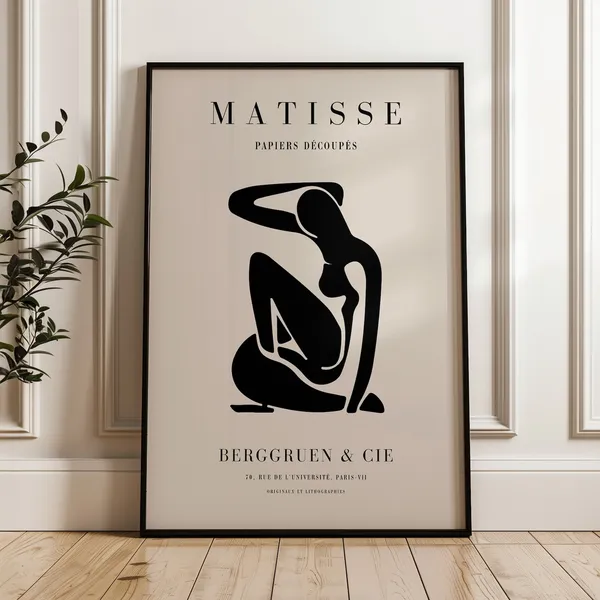 Matisse Nu Bleu Poster Print, Maximalist Decor