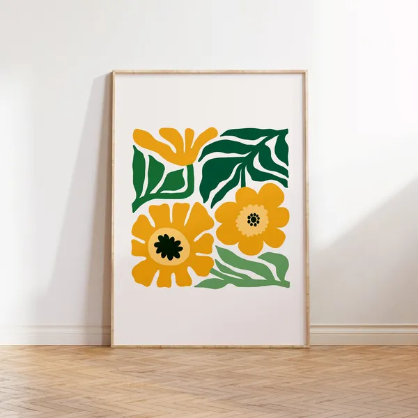 Jungle Flora Tropical Botanical Wall Art Print
