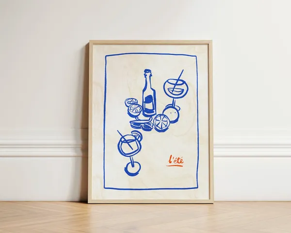 Summer Cocktail Coastal Art Print, Living Decor