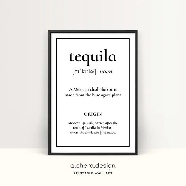 Tequila Cocktail Bar Wall Art Print