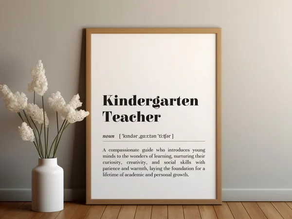 Kindergarten Teacher Definition Art Print