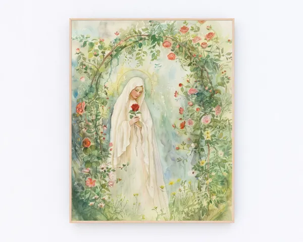Mother Mary Christian Prayer Poster, Catholic Art
