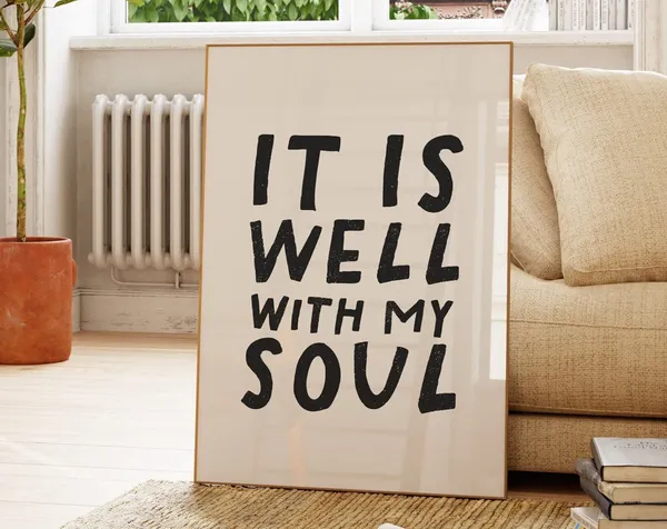 It Is Well With My Soul Christian Minimalist Art Print