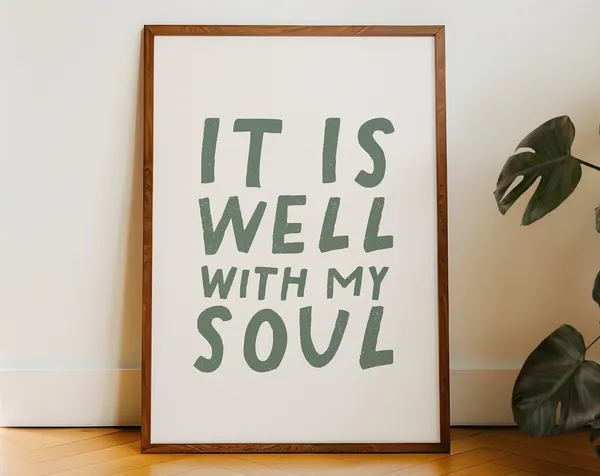 It Is Well With My Soul Minimalist Christian Art