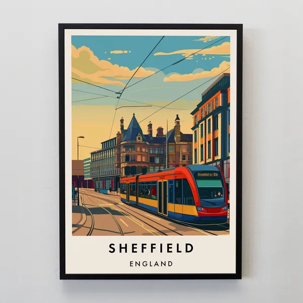 Sheffield Travel Poster, Place Name Art Print