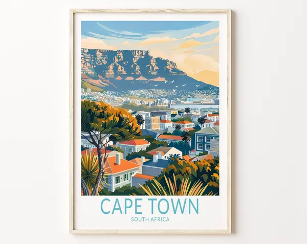 Cape Town South Africa Home Decor Travel Poster