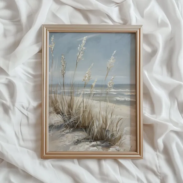 Ocean Beach Bathroom Wall Art Poster Print