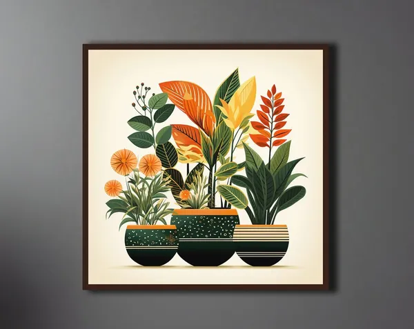 Boho Floral Botanical Art Print for Plant Lovers