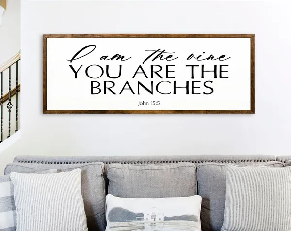 I Am the Vine Scripture Verse Christian Art Print