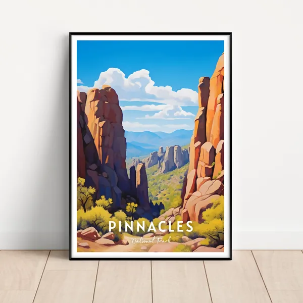 Pinnacles National Park Travel Poster, California