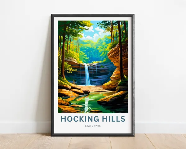 Hocking Hills State Park Travel Poster, Ohio