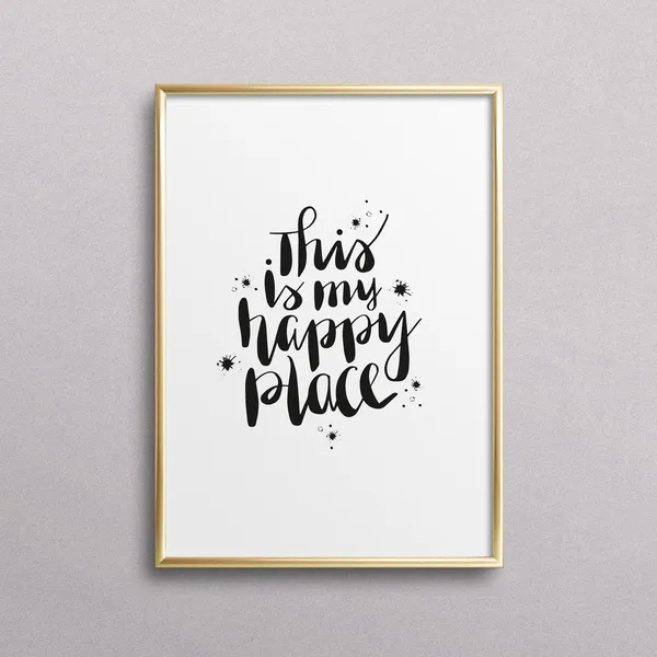 This Is My Happy Place Typography Art Print