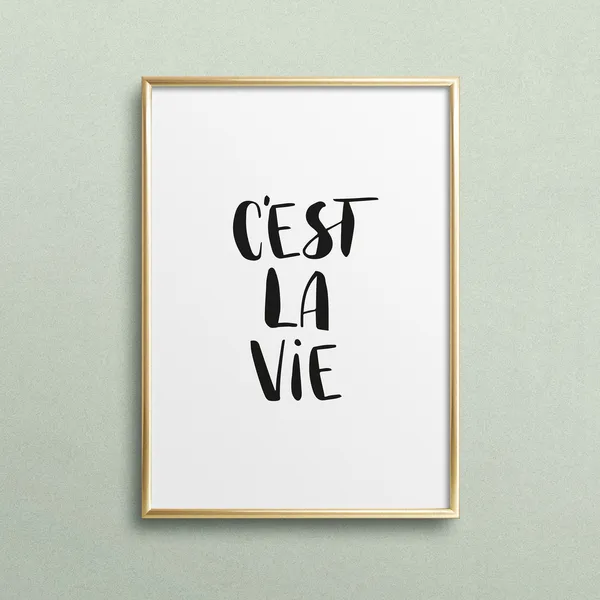 Cest La Vie French Life Typography Art Print