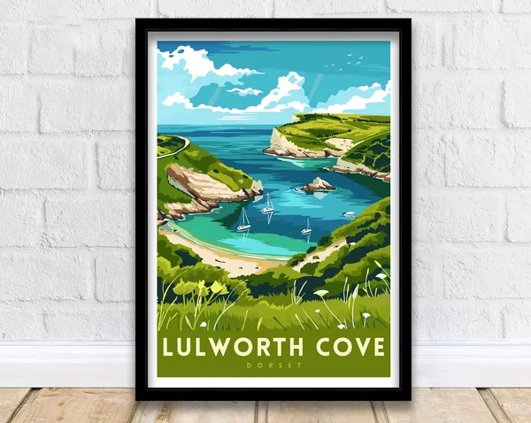 Lulworth Cove Dorset Travel Poster, England View