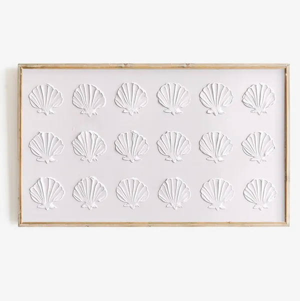 Minimalist Seashell Coastal Art Print, Neutral Toned