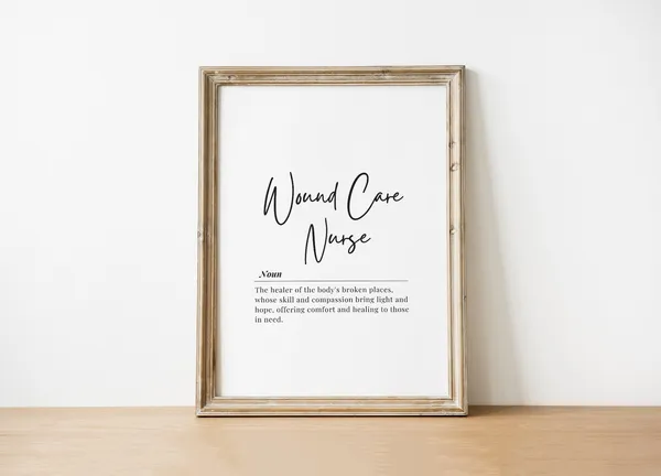 Wound Care Nurse Definition Poster, Appreciation Decor