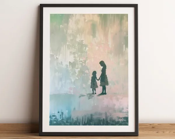 Mother And Daughter Art Print, Mothers Day Gift