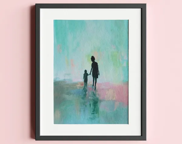 Mother and Son Family Print, Mother's Day Gift